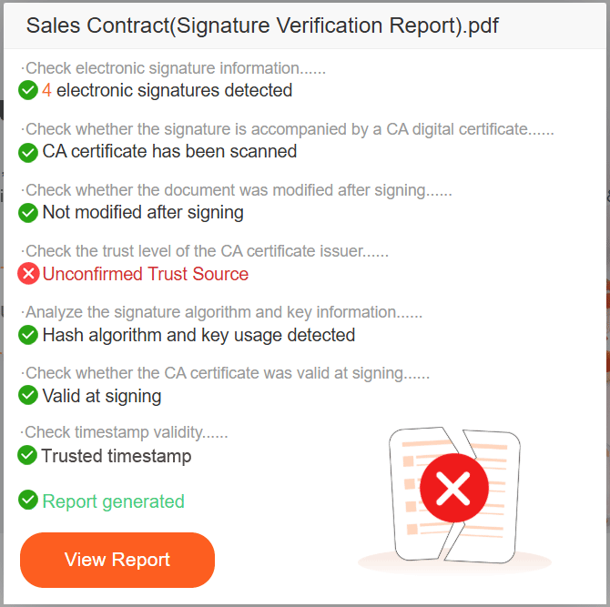 Scenario 4 - Untrusted certificate